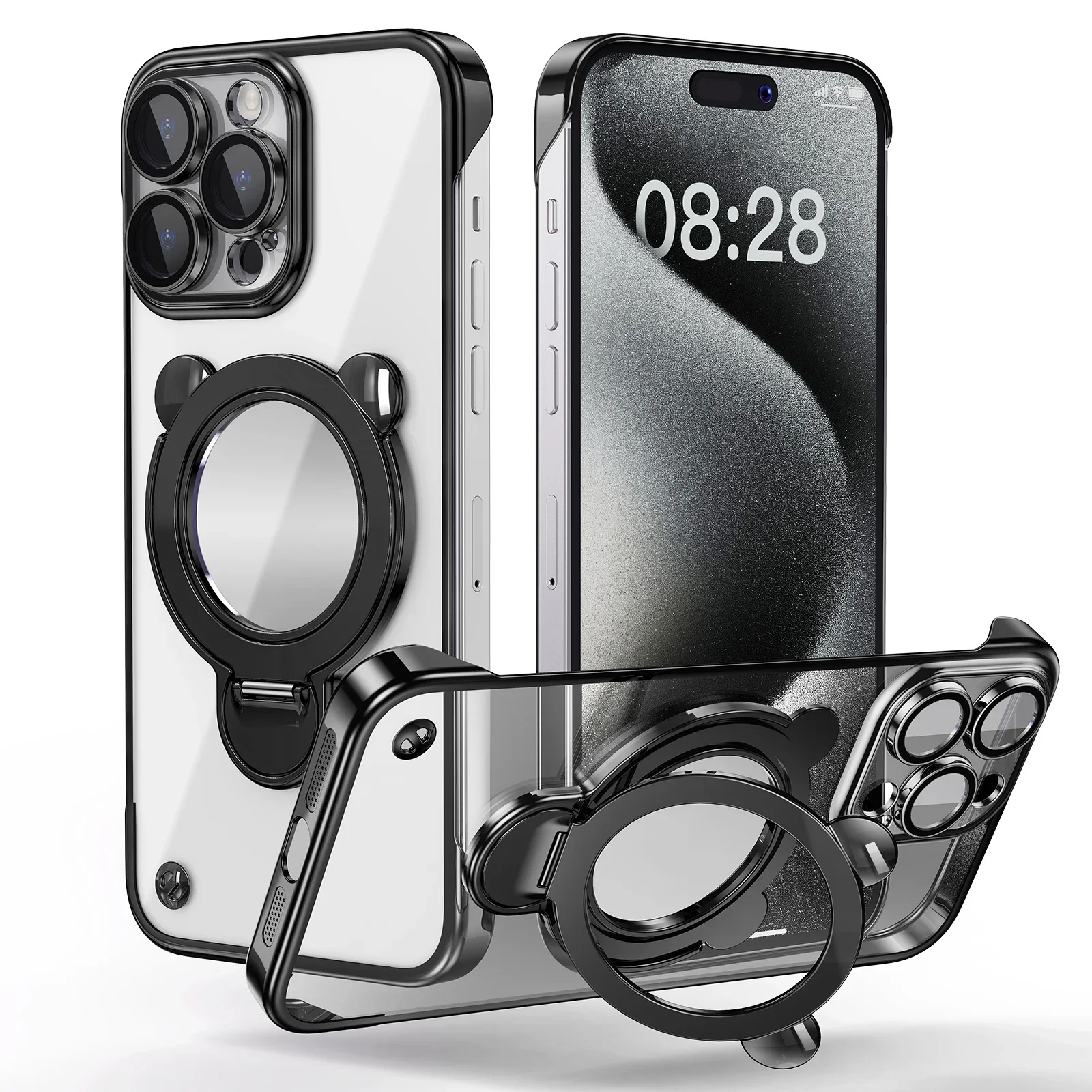 

Eary Phone Case for iPhone 14 Pro Max Compatible MagSafe Frameless Design Protective Shockproof Bumper iPhone 15/13Plus Cover