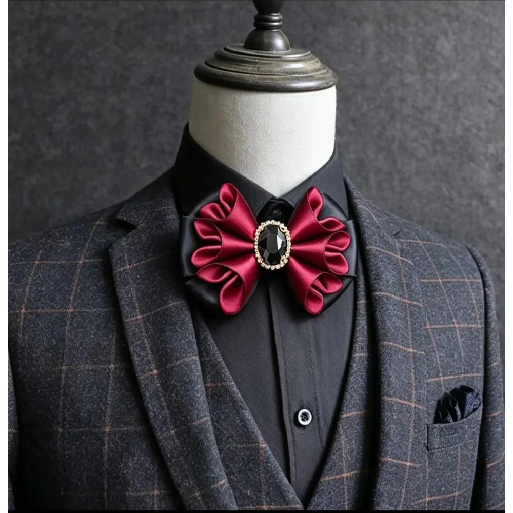 Neues Produkt Original-Design Krawattenset Herren Hochzeit Business Bankett Anzug Hemd Blumenbrosche 3 Hochwertige Handgefertigte Schmuckgeschenke – Detail 5