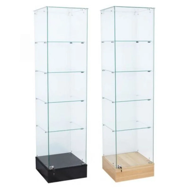 Custom keway glass display showcase full glass display cabinet