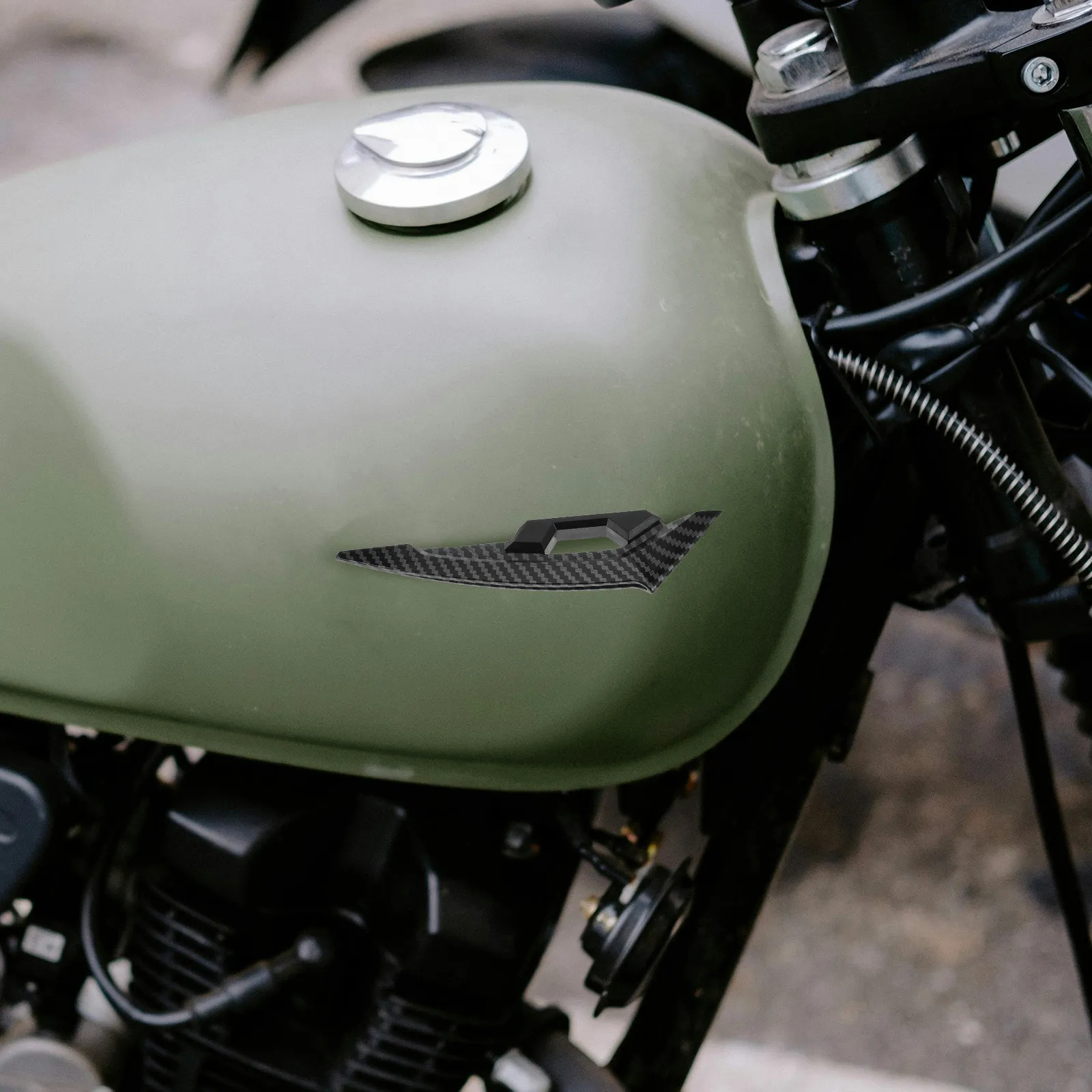1Pair Motorcycle Decorative Stickers Universal Winglets Self-Adhesive Protective Motorbike Stickers Scooter Electric Motorcycle