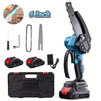 21V 6-Inch Mini Chainsaw Powerful Cordless Rechargeable Handheld Small Electric Saw 7500mAh Battery Pruning Garden Tool