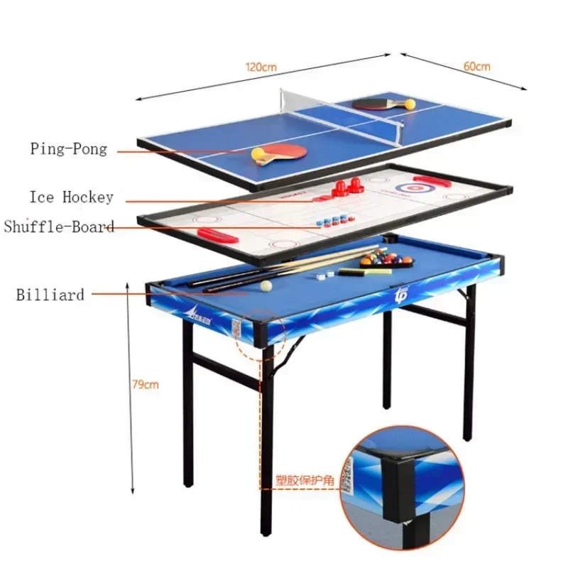 Ping-pong 4 In 1 Combo Billiard De Ping Pong Pool Air Hockey Dinning Table Tennis Tables Indoor Foldable