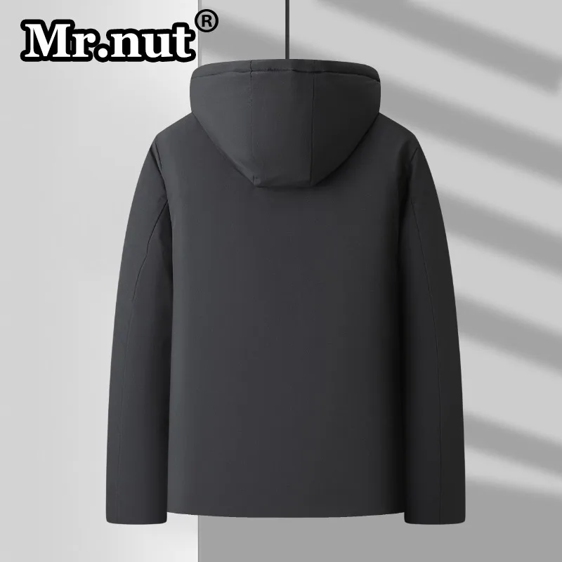 Mr.nut Nuove giacche allentate da esterno Moda uomo con cappuccio in pile caldo giacca imbottita in cotone Autunno Inverno Frangivento Cappotto