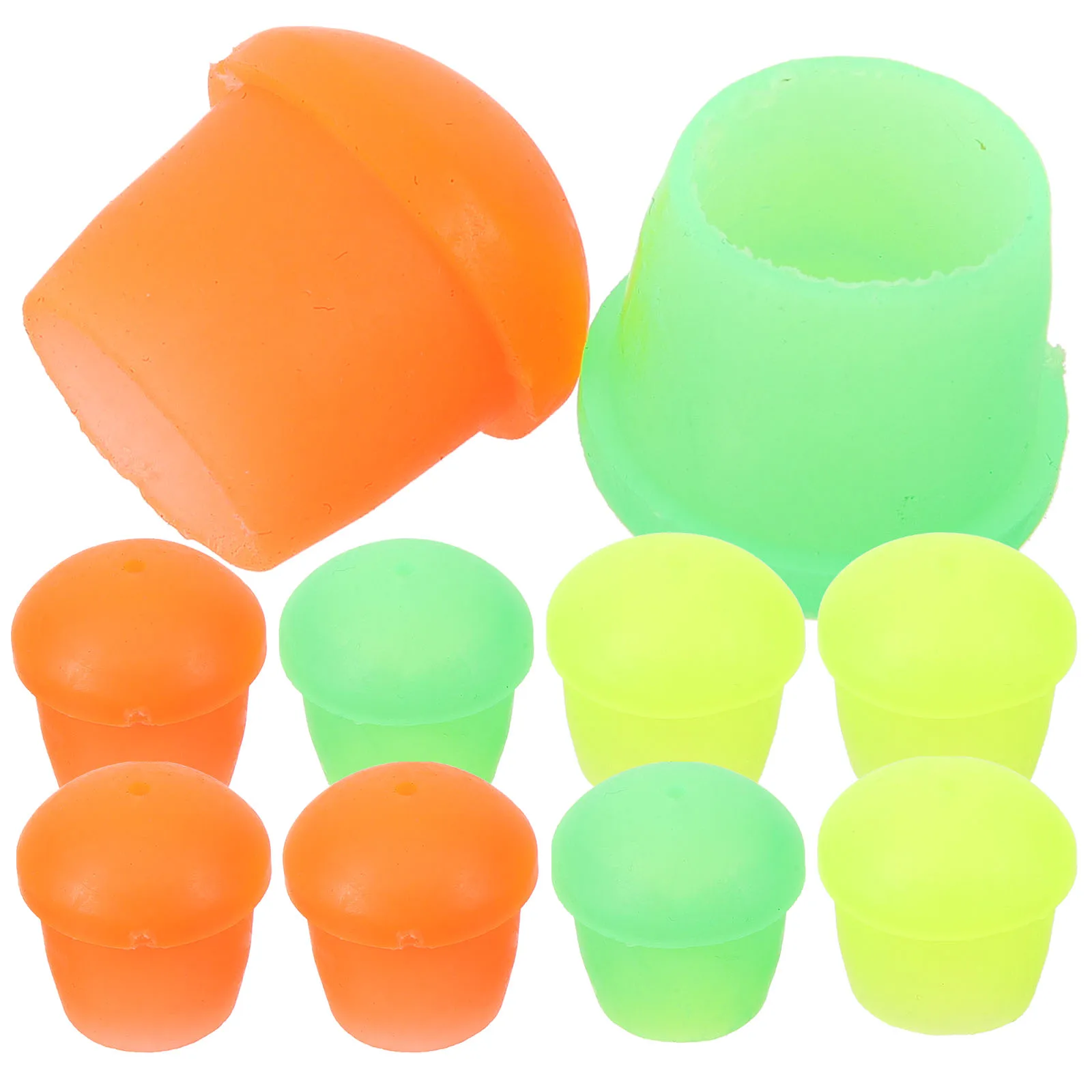 

10pcs Fishing Back Fishing Rod End Protectors Plugs Protective Covers Random Color Silicone End Caps Durable for Poles