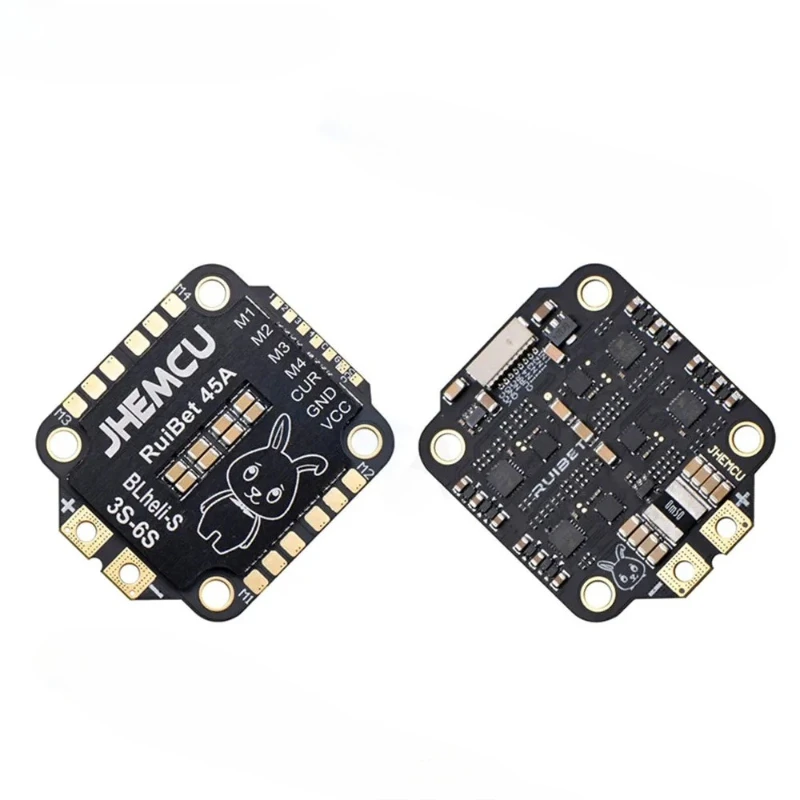 1pcs RuiBet 55A  BLHELI_S Dshot600 3-6S Brushless 4in1 ESC 30X30mm for FPV Freestyle Flight Controller Stack DIY Parts