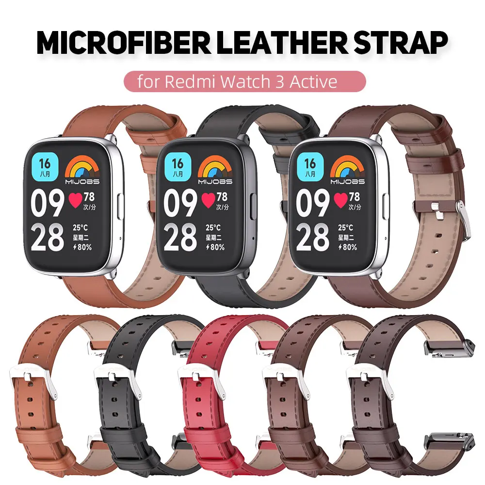 Strap For Redmi Watch 3 Active Watchband For Redmi Watch 3 Active Strap Microfiber Leather Replacement Wristband Accessories