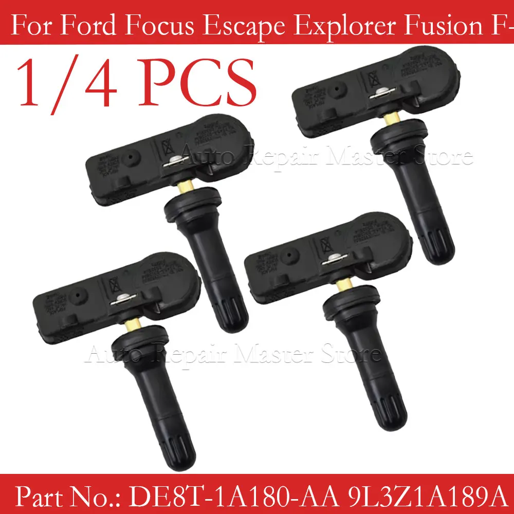 1/4PCS DE8T-1A180-AA TPMS Sensor For Ford Focus Escape Explorer Fusion F-150 Flex Edge Lincoln Navigator MKC MKX MKS Mercury