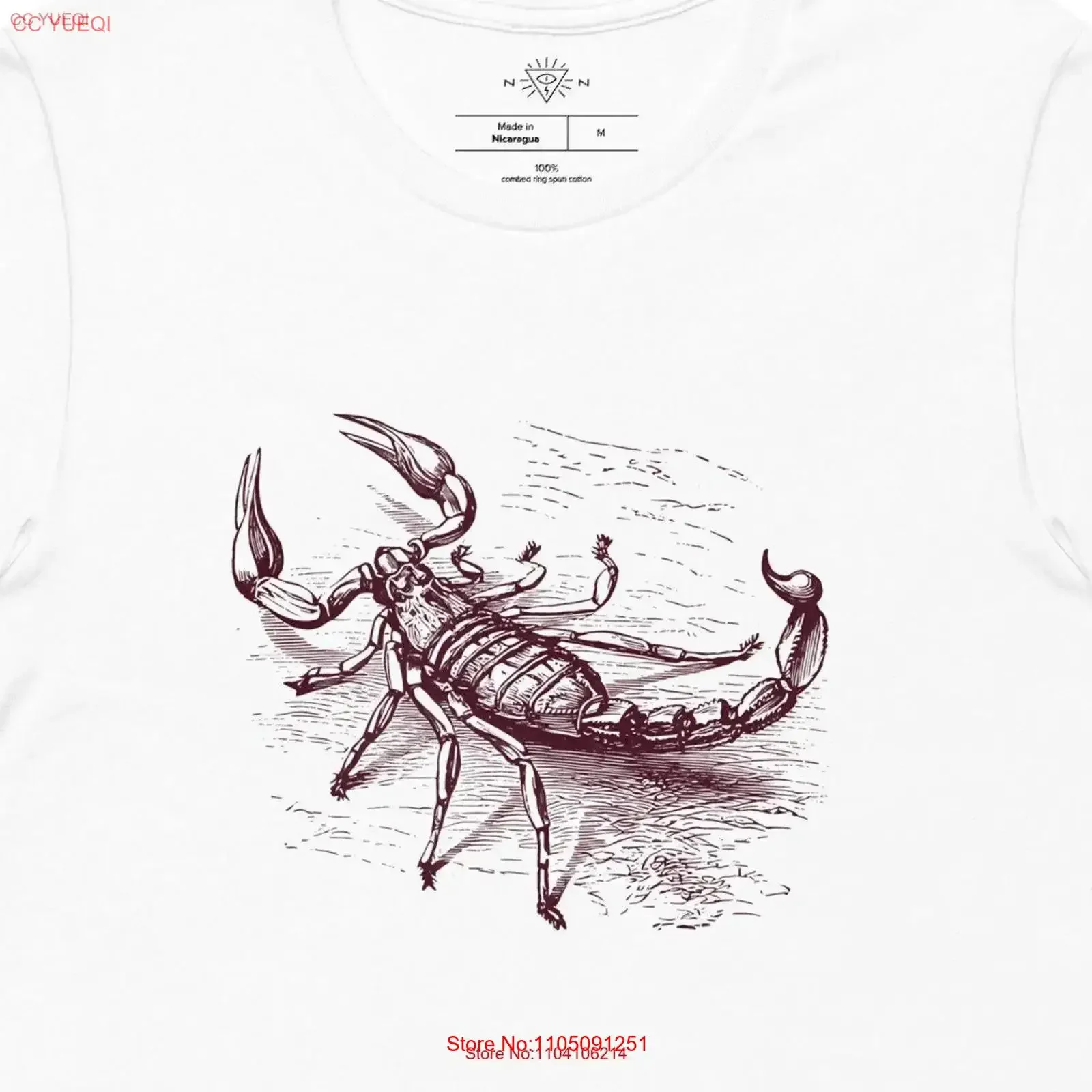 

Scorpion Vintage Design T Shirt vintage Washed designer clothes Unisex fashion Slightly homme streetwear Stylish Versatile