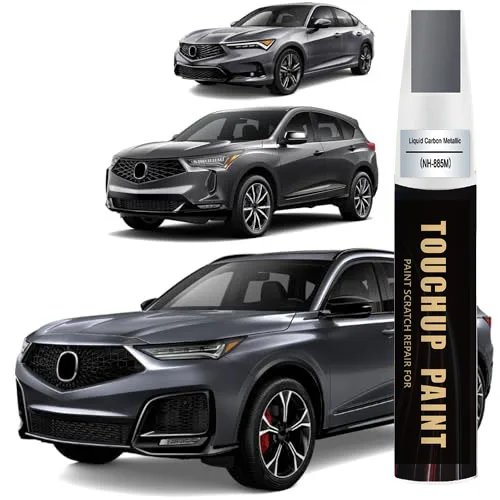 Liquid Carbon Metallic(NH-885M) Touch Up Paint Compatible with Acura, Car Paint Pen Scratch Repair Two-In-One Touch Up Paint