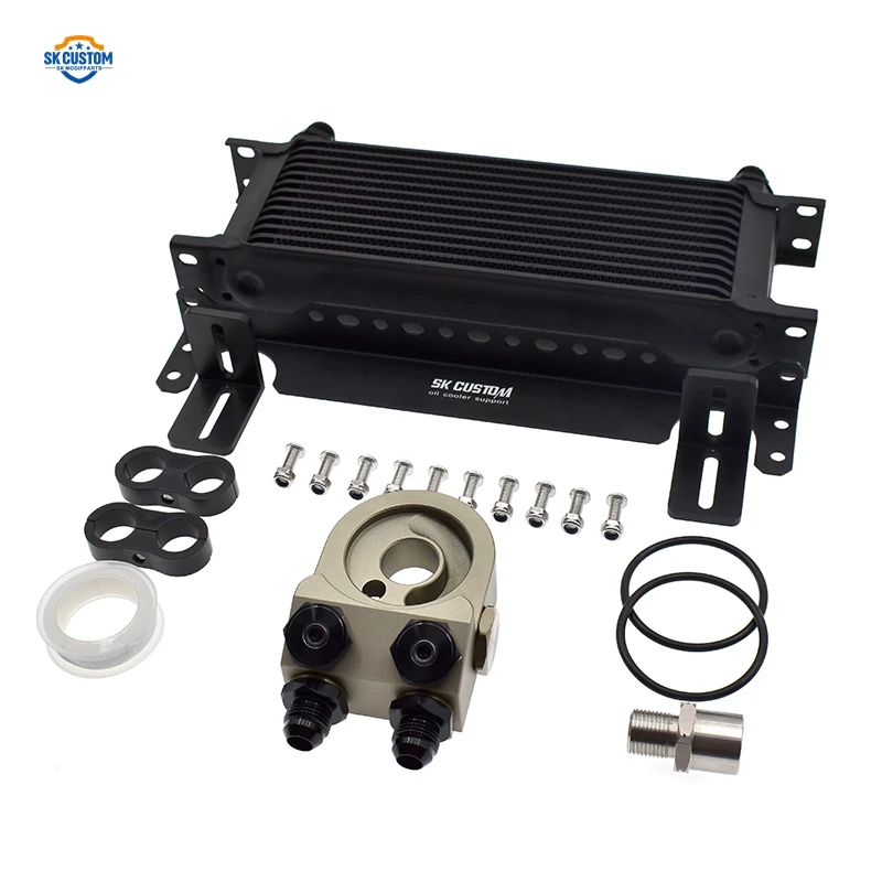 

Aluminum Engine Oil Cooler Kit For Toyota Iron Filter Element Camry Corolla Sequoia Oil Radiator