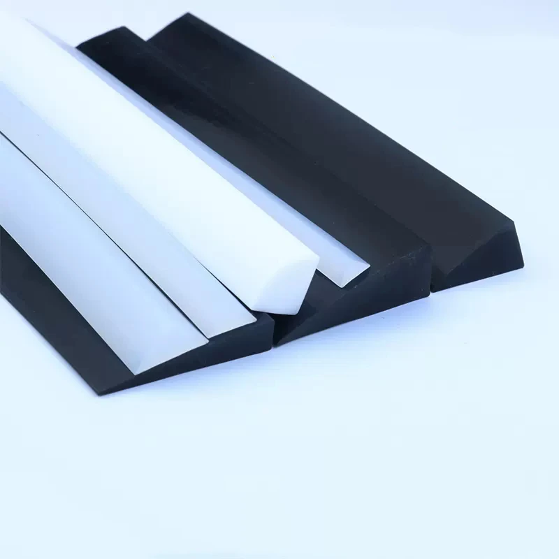 Custom Silicone Rubber Sealing Strip Self-adhesive Isosceles Right-angled Triangle Shape High Temperature Resist Bar Black White