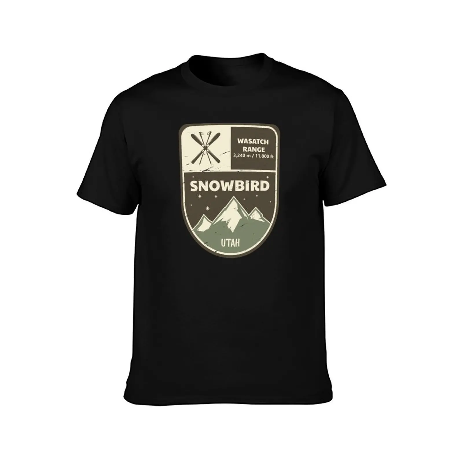 Snowbird Wasatch Range Utah T-Shirt Lightweight Cooling Short Sleeve Tee T-Shirt
