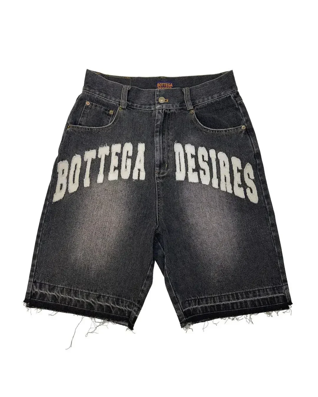 2024 Nieuwe Harajuku Geborduurde Zwarte Biljart 8 Denim Shorts Vrouwen Mannen Street Pocket Retro Zomer Y 2K Shorts Gratis Verzending