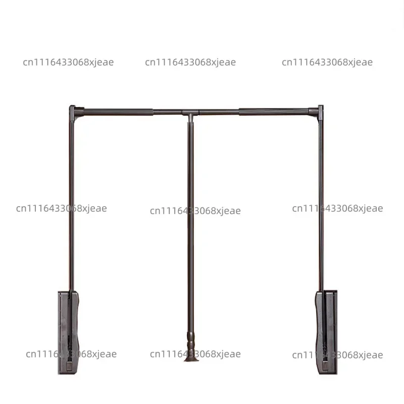 Double Buffer Pull-Down Hanger Rod, Telescopic Automatic Return Cabinet for Home Cloakroom Hanger Pull Rod