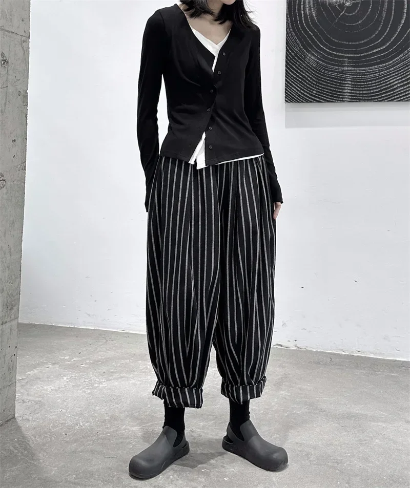 UMI MAO Yamamoto Dark Autumn Niche Design Sense Daddy Trousers Female Loose Casual Pant Men Women Femme Y2K