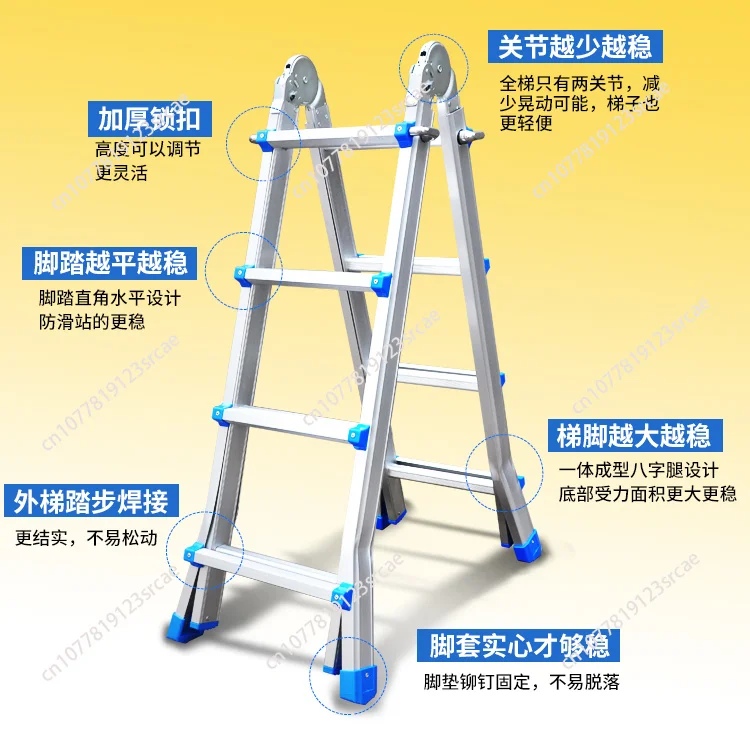 A Little Giant Ladders,  M26, 26 ft, Multi-Position Ladder, Aluminum, 300 lbs weight rating