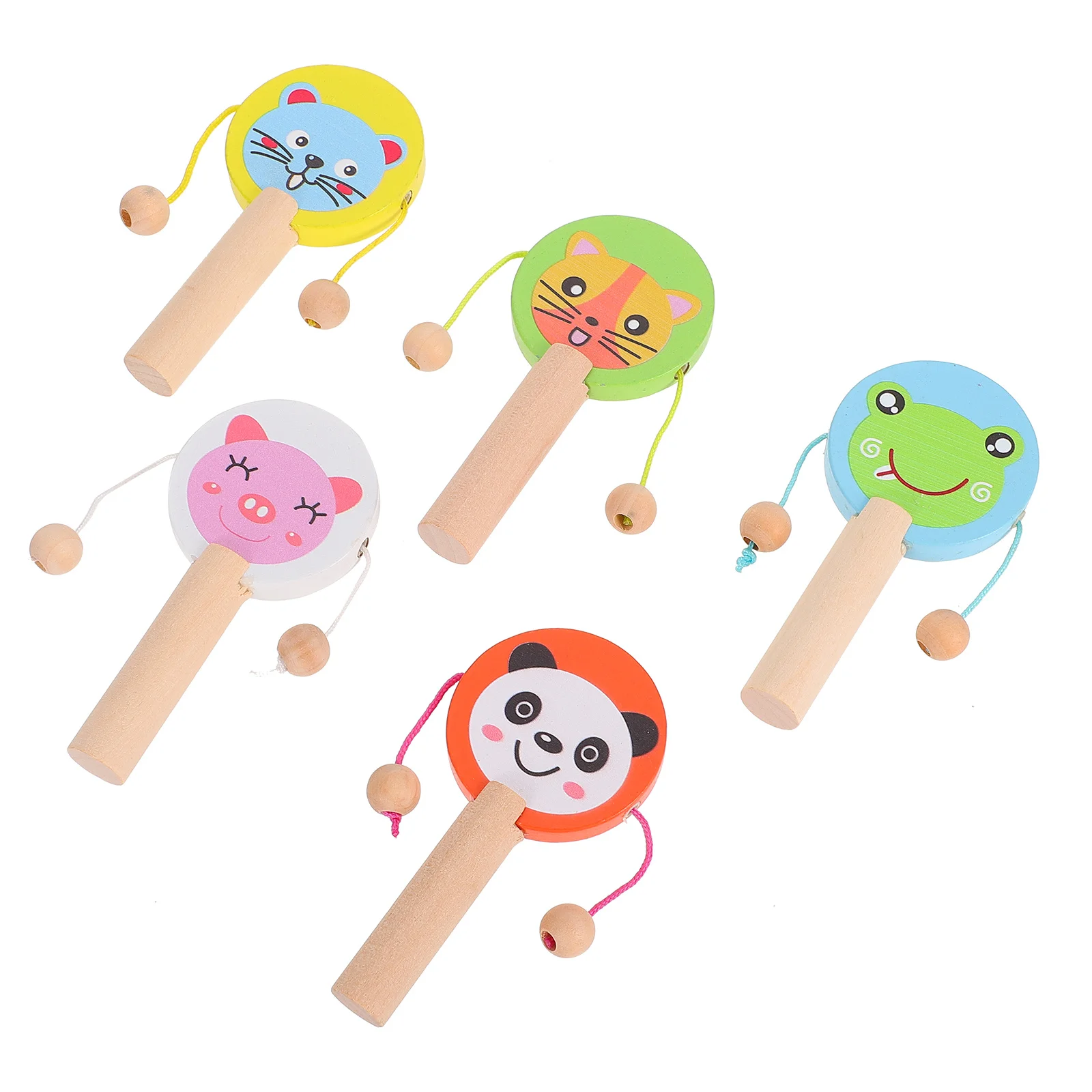 5 قطعة الطبول حشرجة الموت الحيوانية تدور هزة قرع الصوت طفل اللون الإدراك التعلم طبل لحديثي الولادة التنمية المبكرة #4