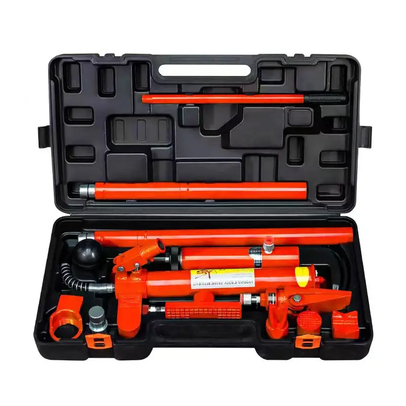 Portable 10 Ton Hydraulic Steel Bottle Jack with 75cm Min Height Car Body Lifting Auto Repair Kit 1-Year Warranty
