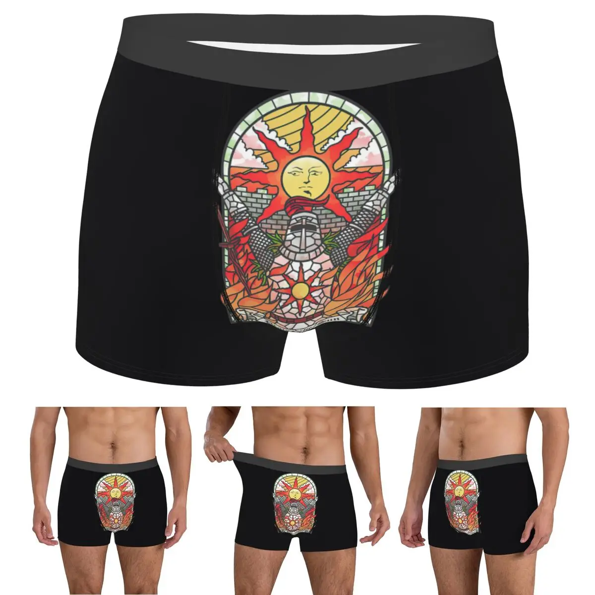 

Boxer Underpants Shorts Dark Soul Praise The Sun Panties Men Breathable Underwear for Homme Man Boyfriend Gift