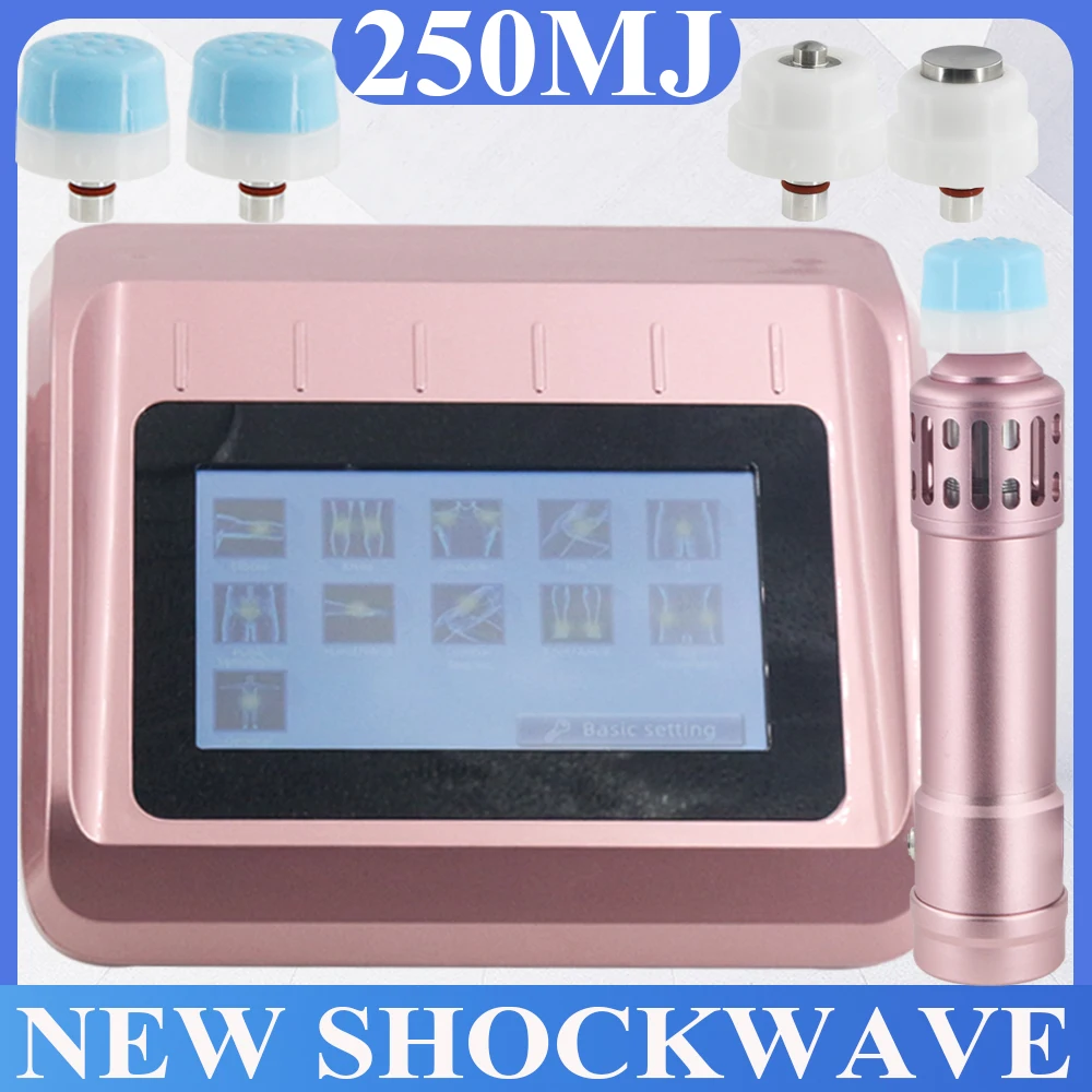 

250MJ Shockwave Therapy Machine 2 IN 1 Chiropractic Gun 11 Heads Shock Wave Massager For Shoulder Back Pain Removal ED Treatment