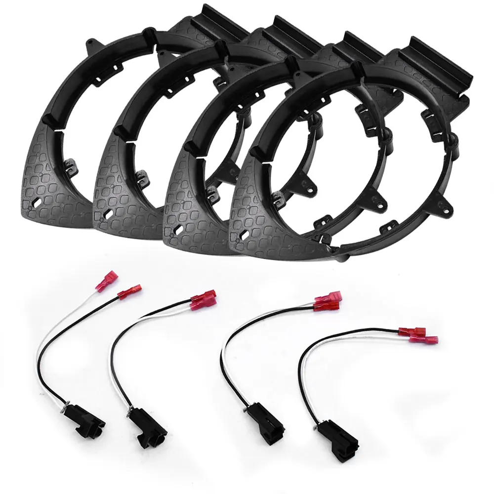 

2 пары 6,5/6,75-дюймовых автомобильных динамиков, адаптерная плата и жгут проводов для Chevy 2006-2021 GMC 2006-2020, некоторые Cadillac Buick Pontiac