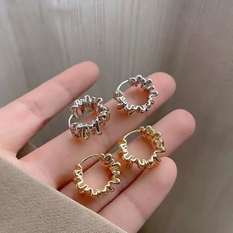 

New 925 Sterling Silver Circle Stud Earrings Charm Personality Geometric Shape Earrings Birthday Gift Women's Exquisite Jewelry