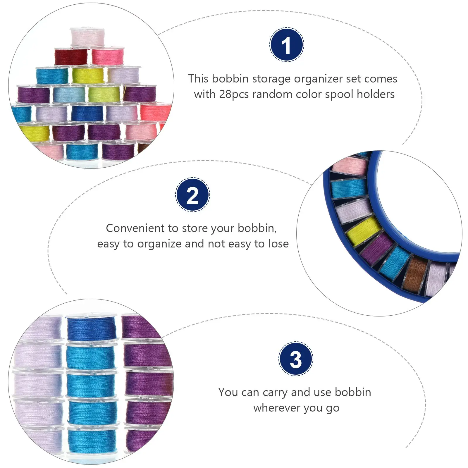 26 Bobbin Storage Box Silicone ganizer Container Plastic Case For Bobbin Sewing Thread Keeper R om Colors Gifts