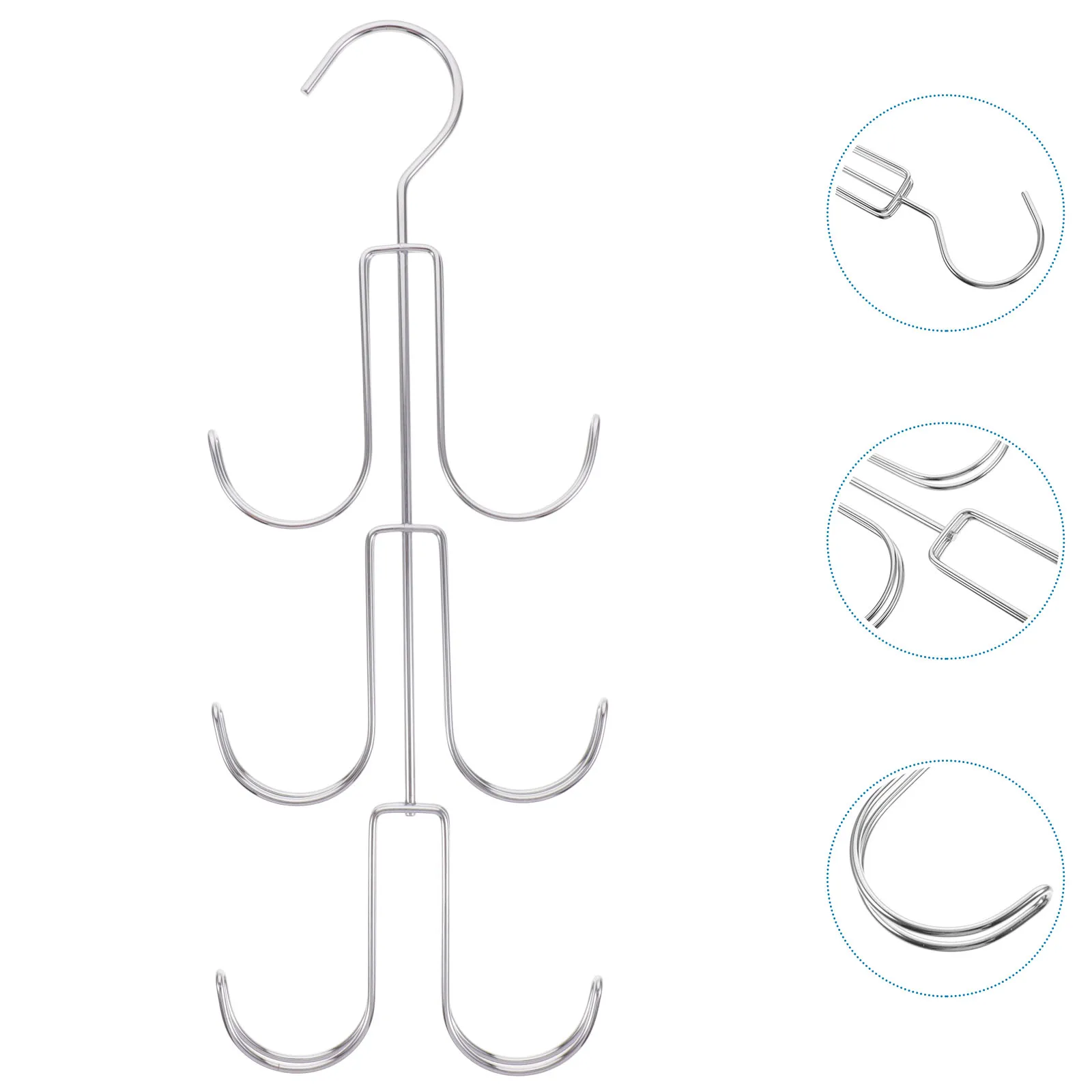 

Multi Layer Iron Art Wrinkle Free Coat Towel Closet Purse Organizer Rotating Bag Hanger Closet Purse Hooks Wardrobe Storage