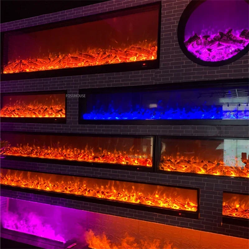 تخصيص الموقد الأساسية لمطعم ديكور المنزل ثلاثية الأبعاد محاكاة لهب غرفة المعيشة جزءا لا يتجزأ من حامل التلفاز المواقد R #1