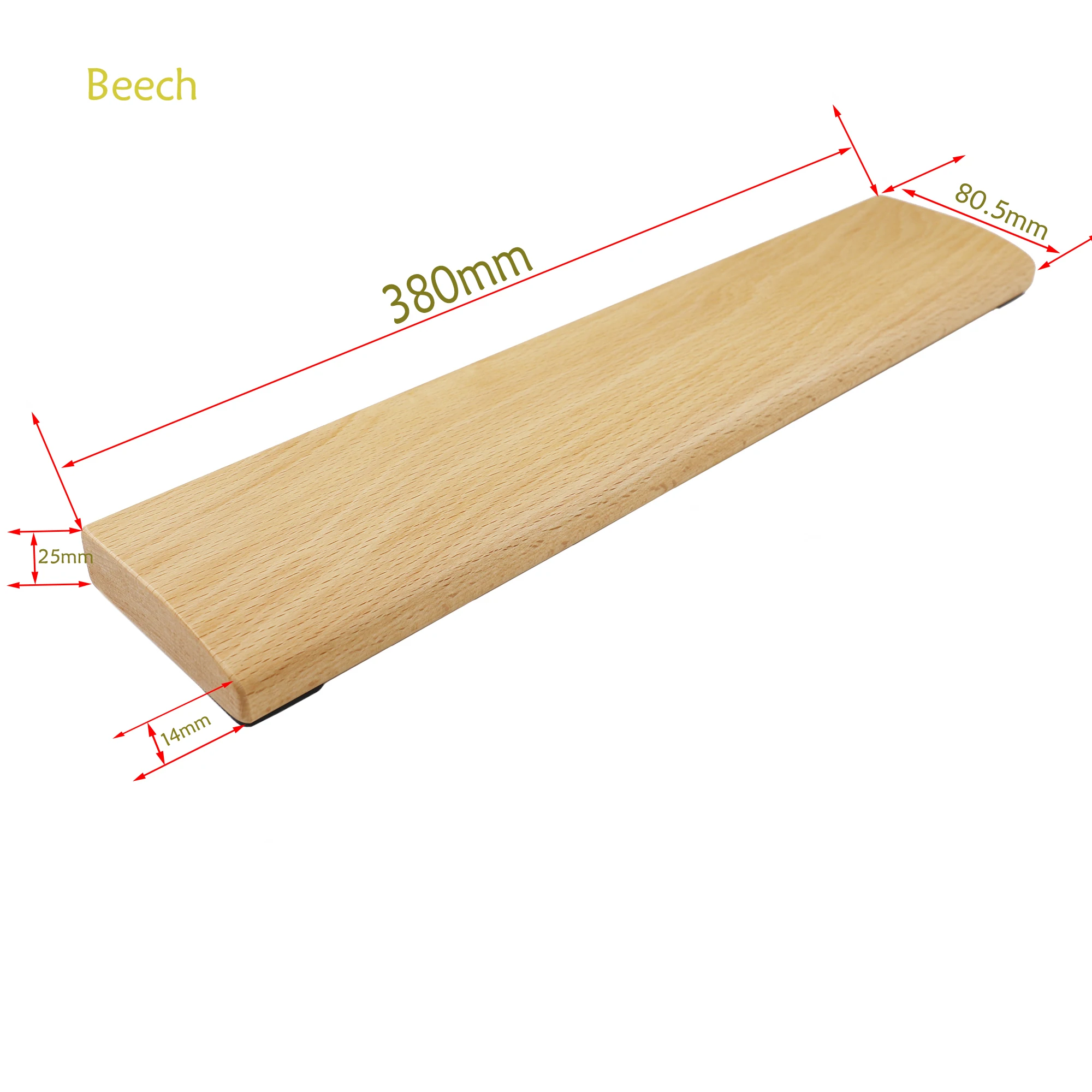 

Wooden Wrist Rest Beech Walnut Wood For 96 Size Mechanical Keyboard