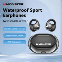 Monster-auriculares MH22185 con gancho para la oreja, cascos de alta calidad con Bluetooth 5,3, HD, reducción de ruido, de larga resistencia