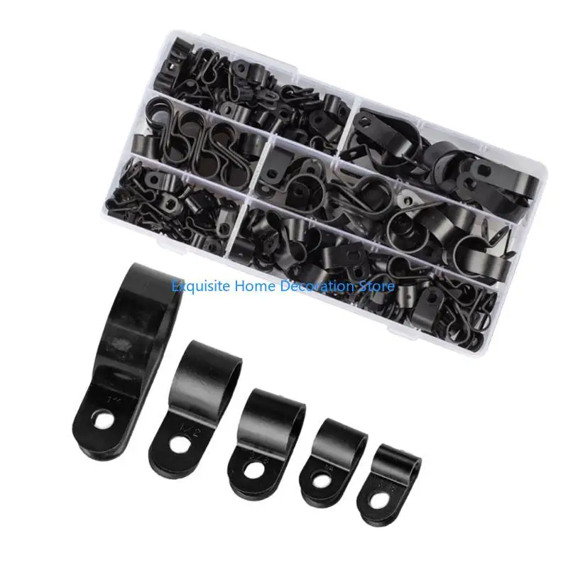 

L5BF 200Pcs Nylon Cable Clip Wire Clamp Mounting Cord Fasteners Nylon Cord Fastener