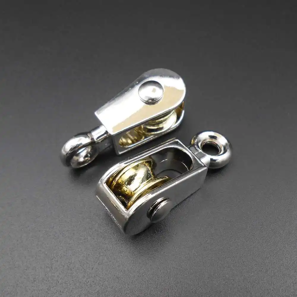 2Pcs 36MM High Quantity Zinc Alloy Swivel Fixed Pulley Sheave Lift Hoist Rope Hanging Single 100KG 13MM 3.6CM Zinc Alloy *FD095