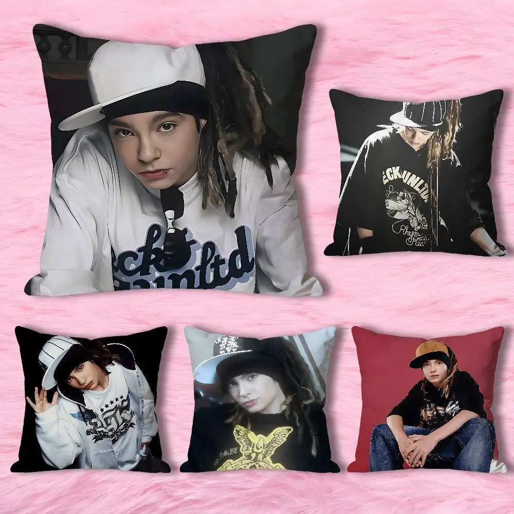 

T-Tom Guitarist K-Kaulitz Anime Celebrity Merchandise All-Match Printed Pillow Case Sofa Car Office Room Decoration Protector