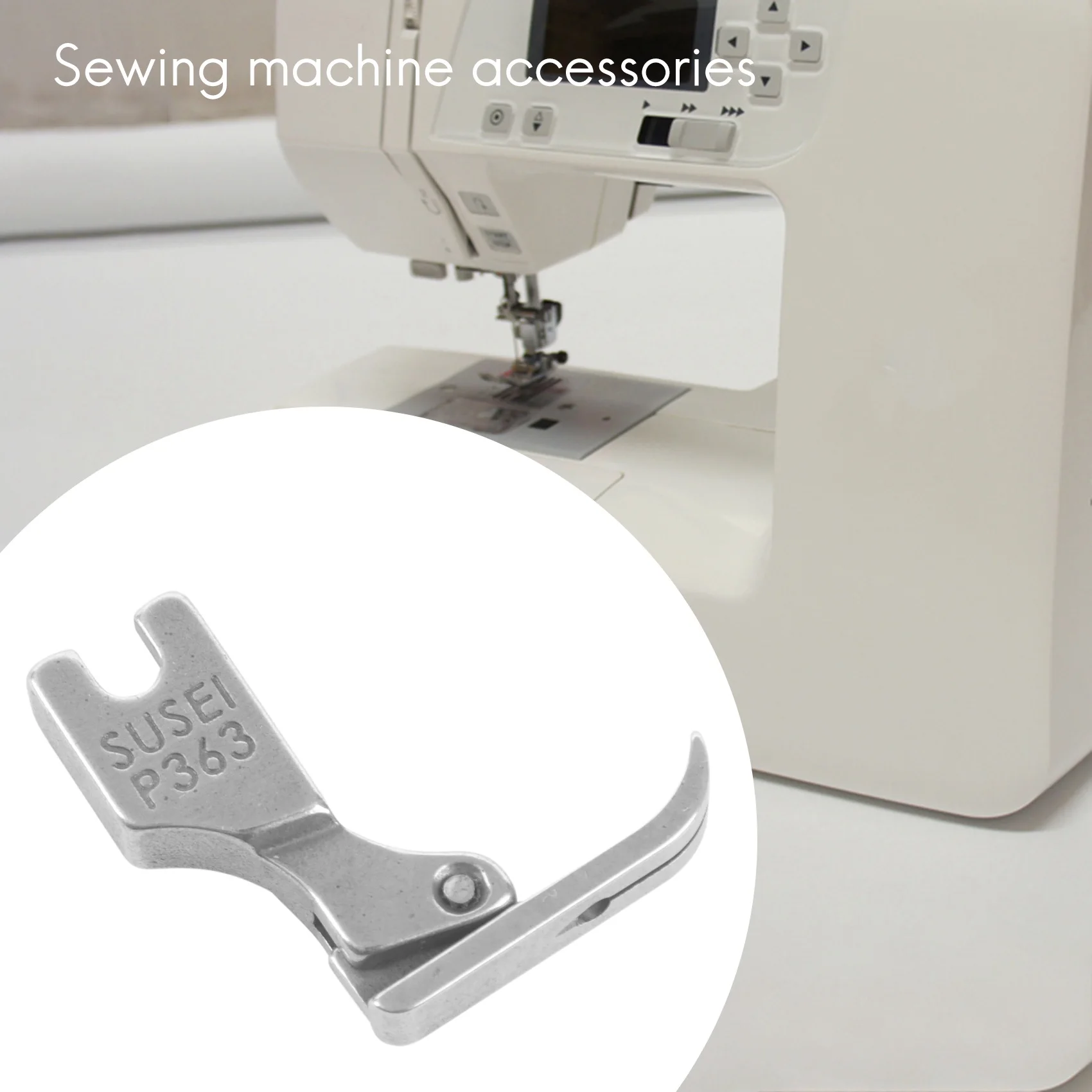 BAAG-Einfacher Nähfuß aus Stahl für Nähmaschinen, Nähfuß mit schmalem Reißverschluss für die Industrie, Nähmaschinenaufsatz, Teilzubehör