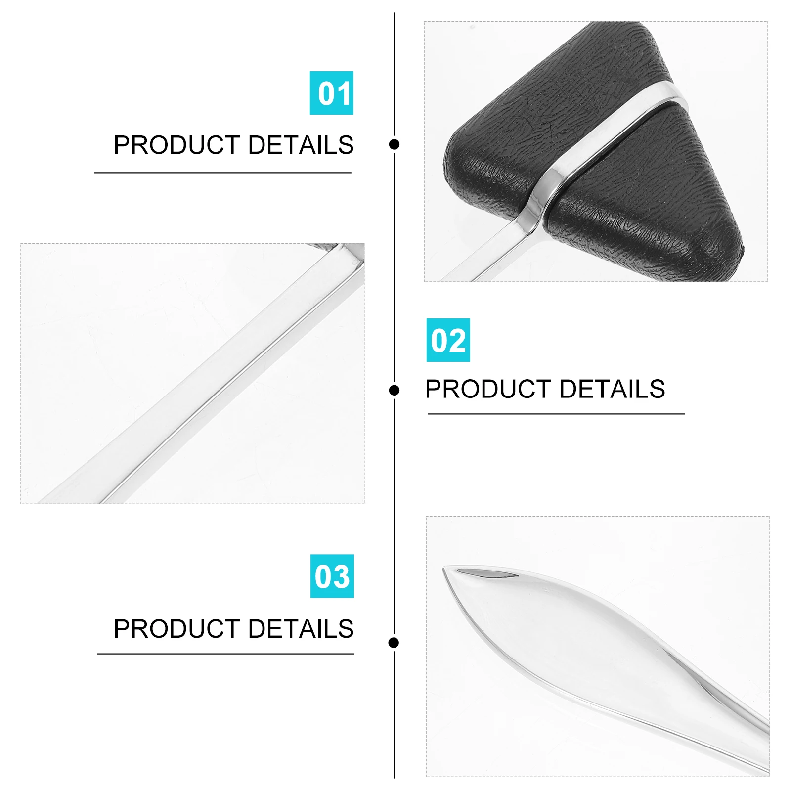 2 Sets Reflex Hammer Zinc Alloy Triangle Shaped Plexor Testing Diagnostic Tool R om Color Neurological Examination