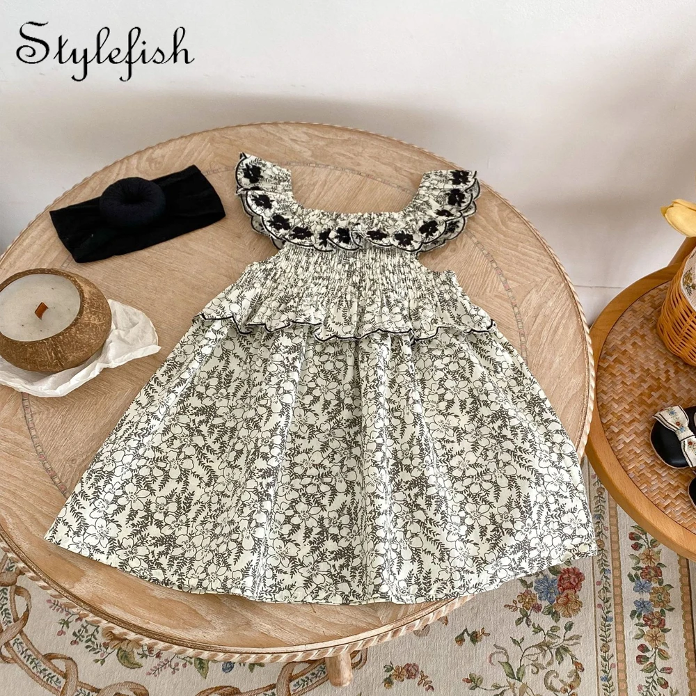 

Summer New 0-3 Year Old Baby Clothing Girl Baby Fragmented Embroidered Sleeveless Fashion All Cotton Dress Long Dress