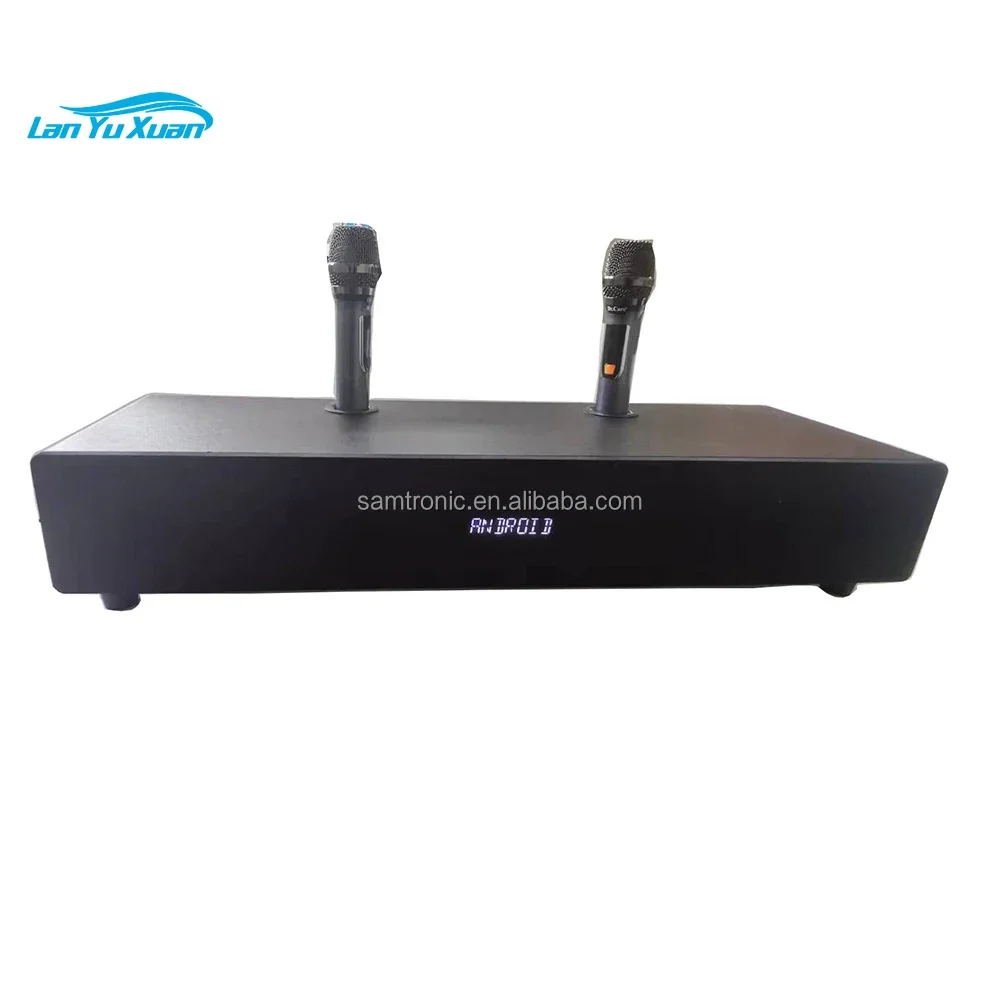 

Samtromic Home L KTV Amplifier Karaoke Android TV Soundbox Home Soundbar Speakers with Pair Wireless Microphone