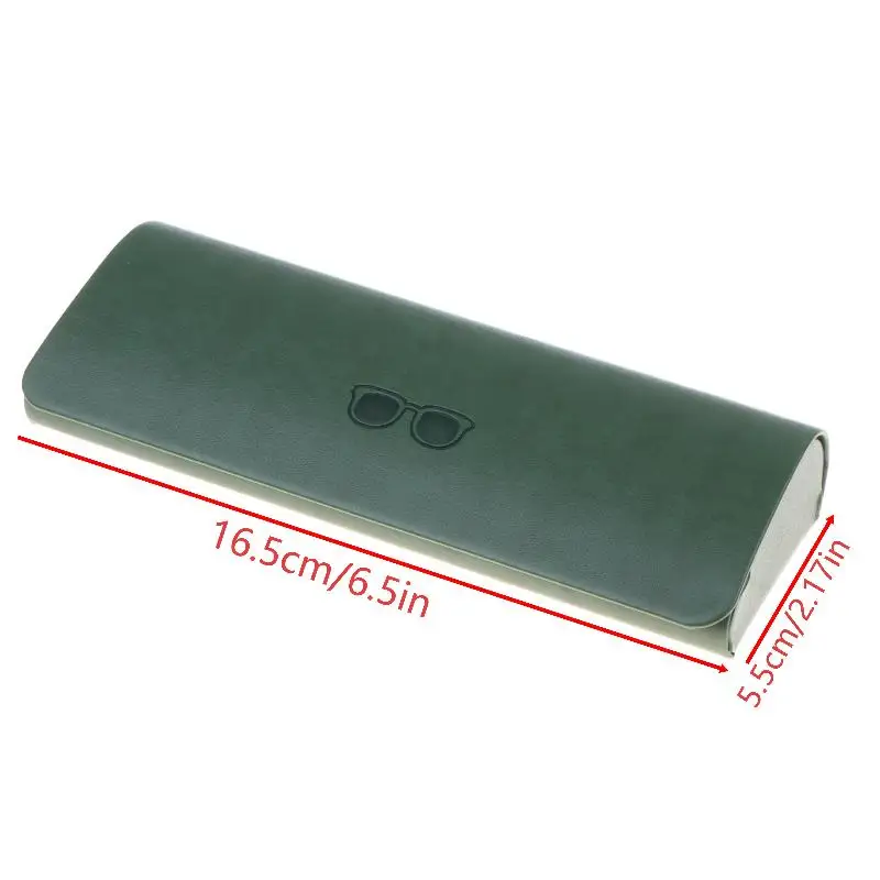 PU Leather Hard Spectacle Case Pressure Resistant Portable Scratch Proof Glasses Storage Box for Elderly Reading Glasses