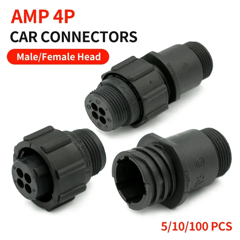 

5/10/100 sets 4 Pin AMP/TE type182919-1 206153-1 182647-1 auto sensor plug connector for SMEMA Car,4P plug with Pin