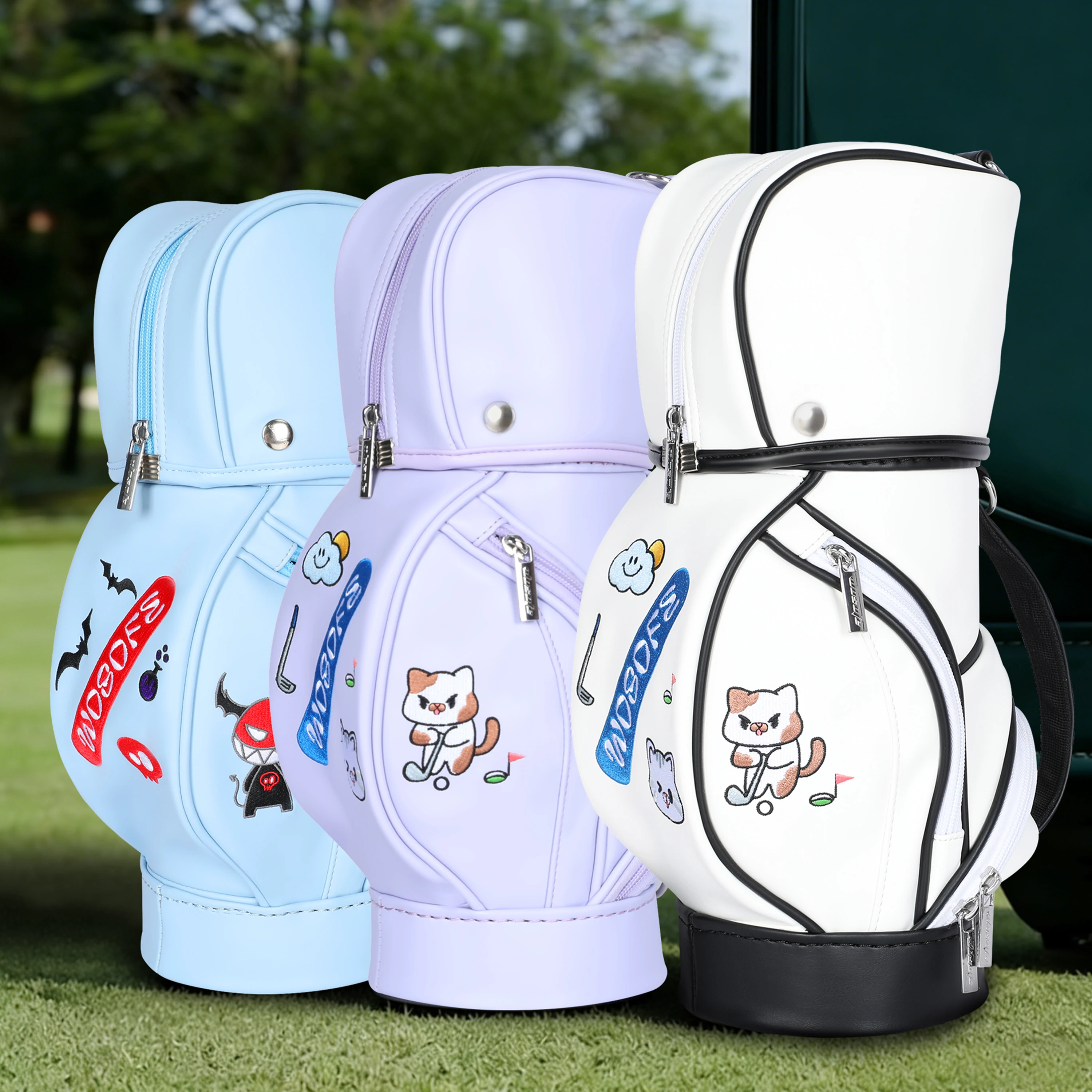 

Женская сумка для гольфа, 1 шт., с мультяшной вышивкой, из полиуретана, портативная сумка для хранения гольф-инвентаря, мини-сумка для аксессуаров для гольфа