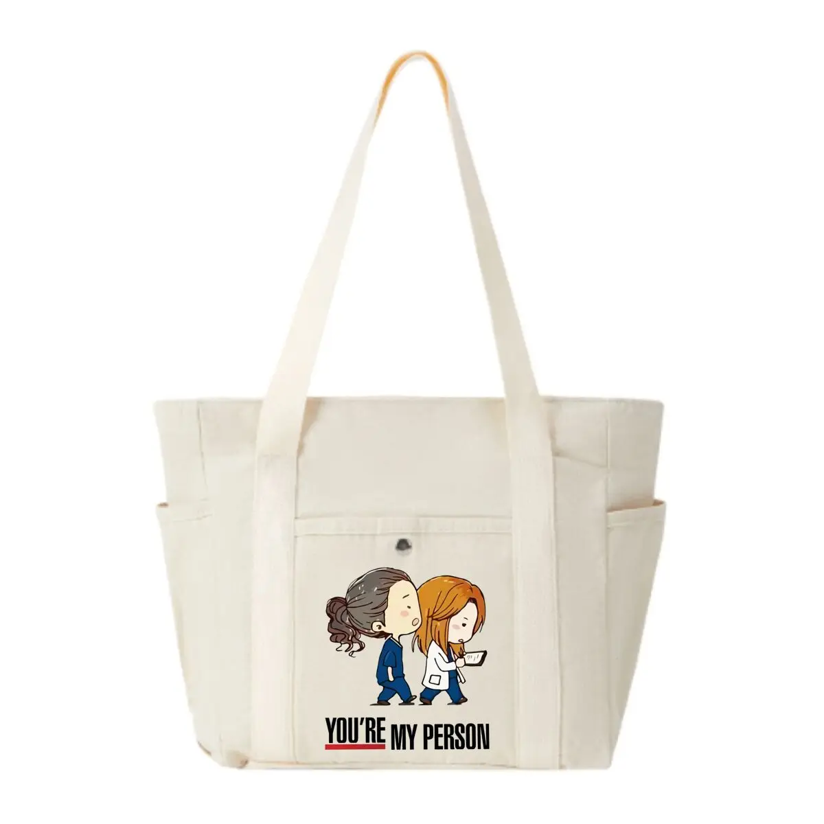 

Grey's Anatomy You're My Person Chibi Art Men and Women Relaxed and Simple Versatile Storage Bag