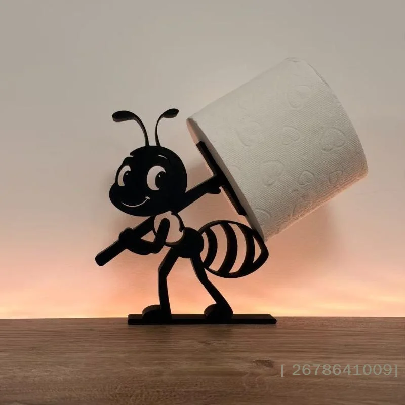 ⚑Cute Ant Shaped Toilet Paper Holder,Creative Cartoon Tissue Roll Stand for Bathroom view 4