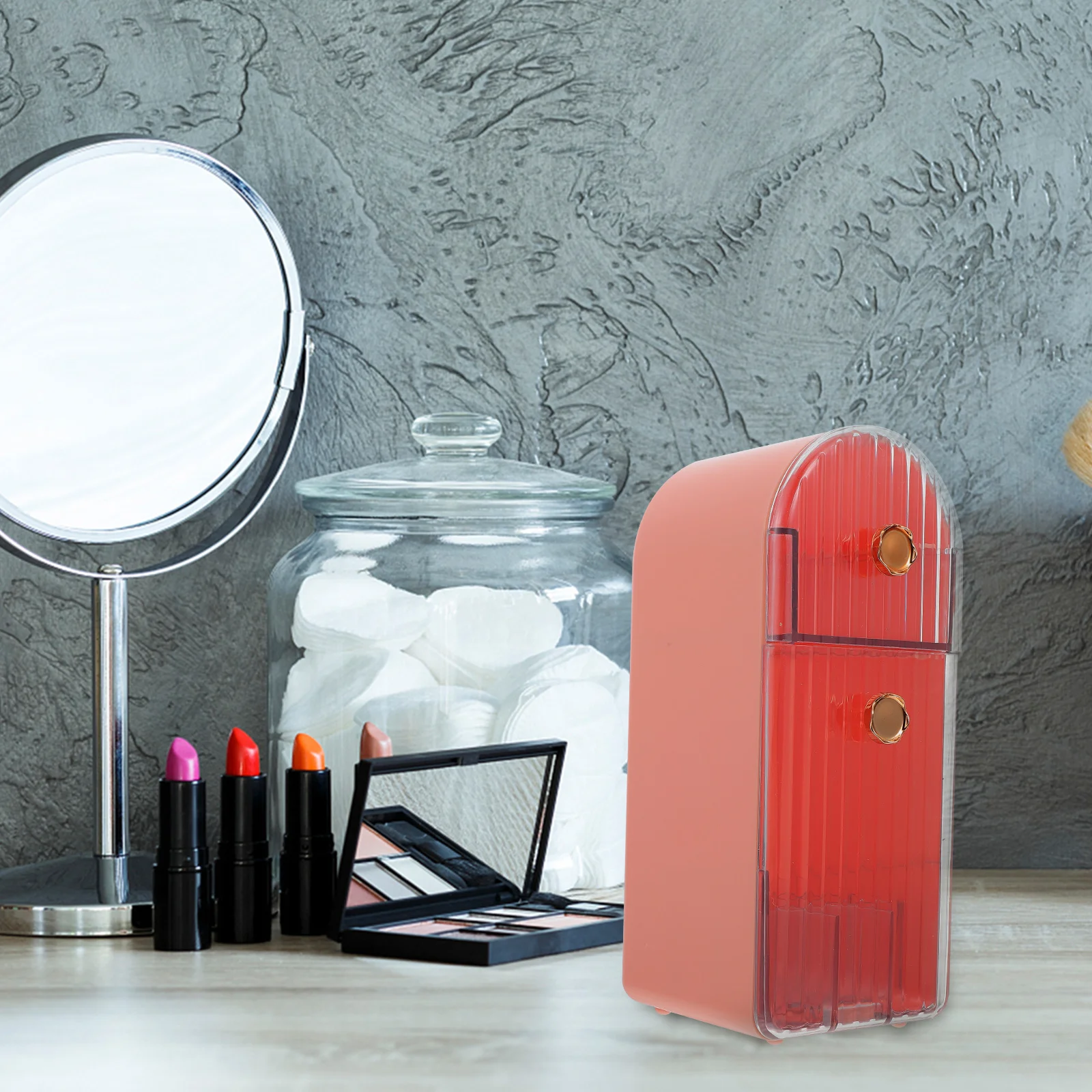 

Lipstick Storage Holder 1 Drawer Display Rack Desktop Storage Box ABS Material Easy Clean Makeup Tool Gift Idea