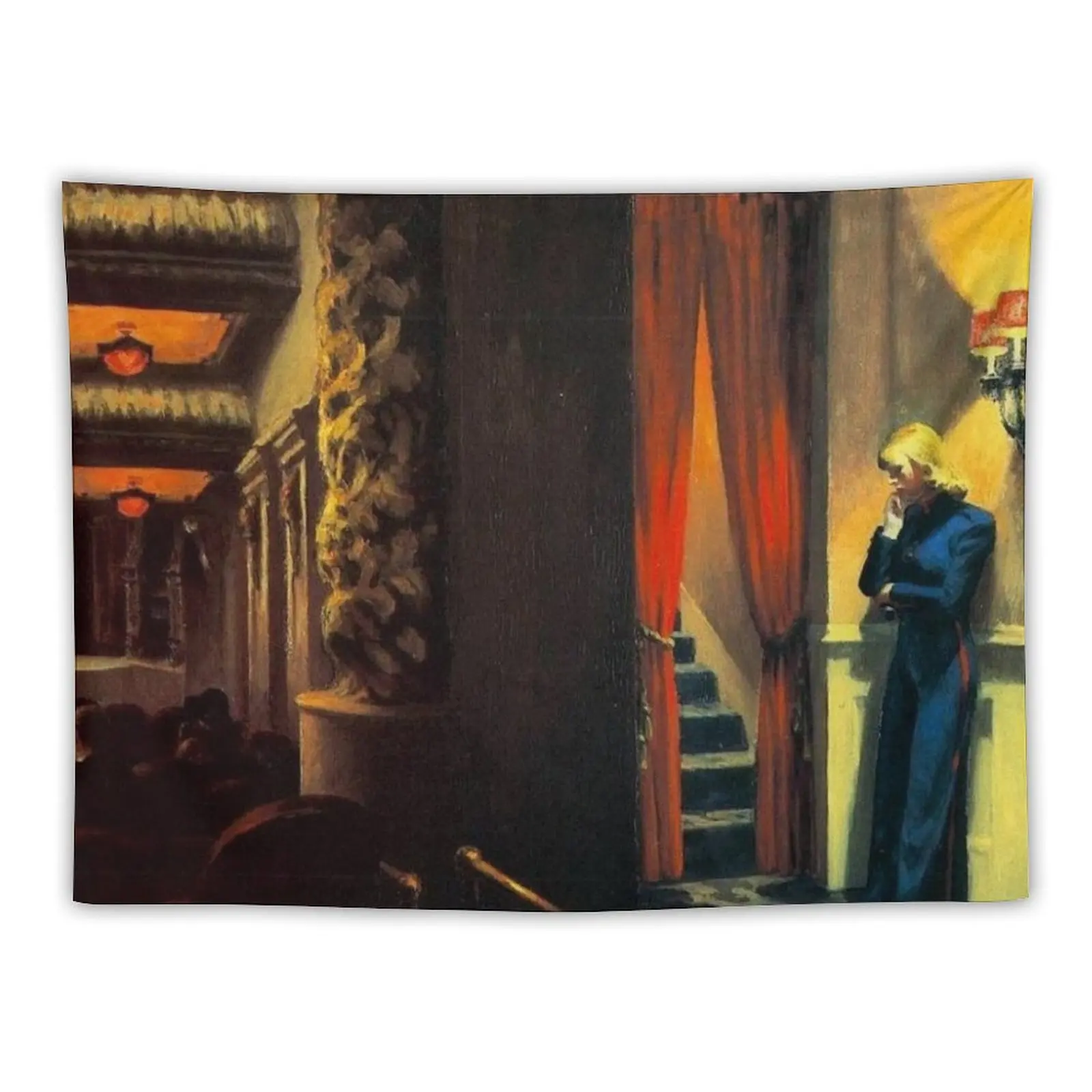 Edward Hopper - New York Movie Tapestry Decorative Wall Mural Home Decorators Decoration Pictures Room Wall Tapestry