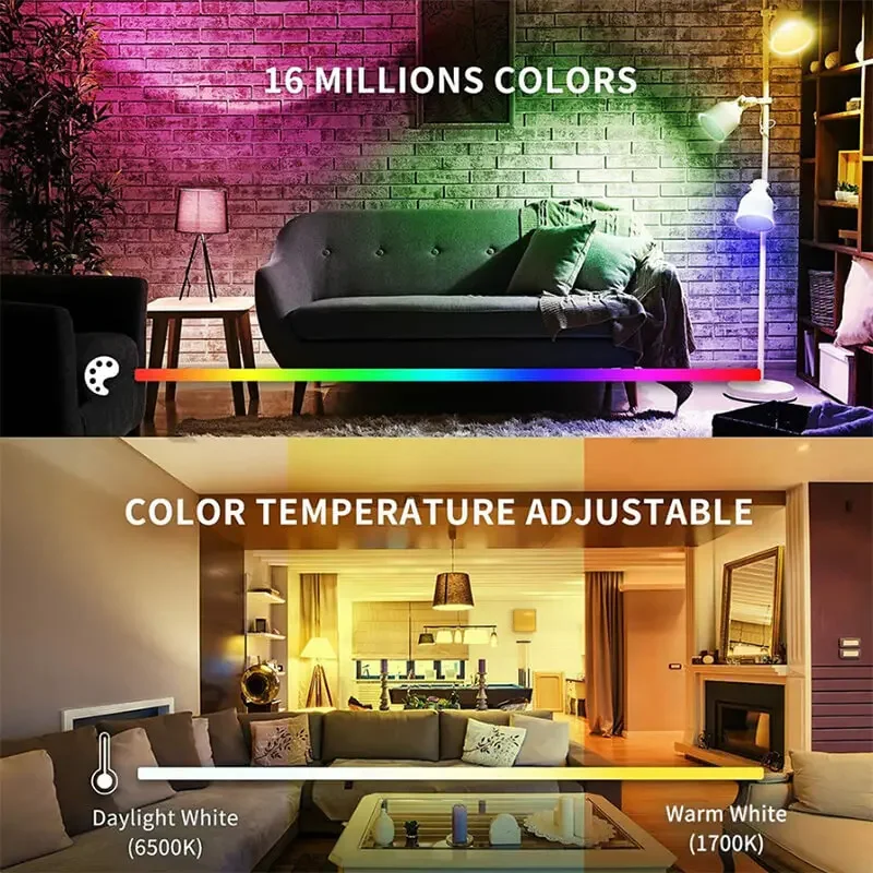 Yeelight LED bulb multicolor W3 yldp005 E27 WiFi app 900lm 1700-6500k-240v 8W work with Google Home Alexa IFTTT Mijia