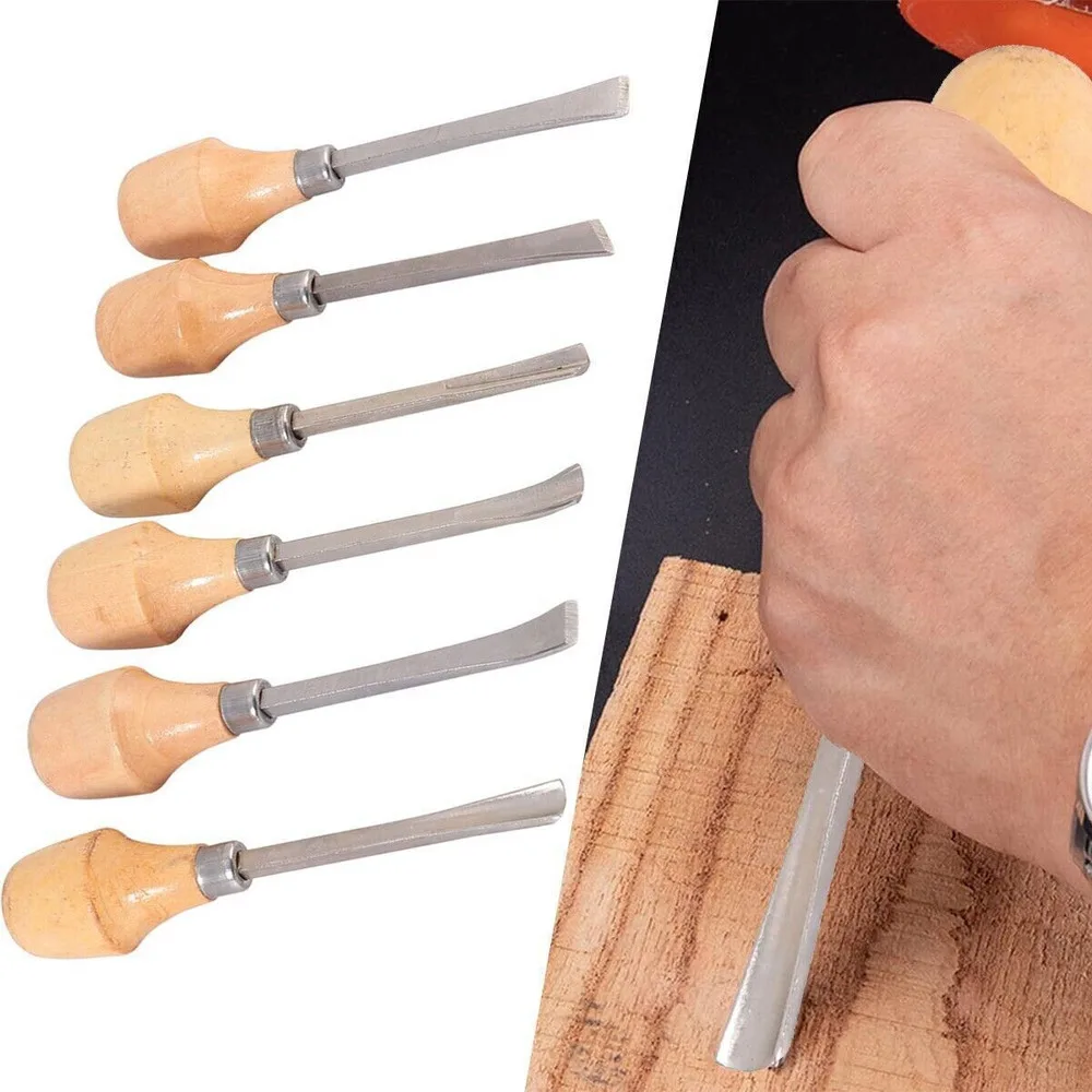 6 Piece Carving Knife Woodworking Carving Chisel Carving Knife Set Hand Carved Flat Chisel Woodworking Carving Knife Set