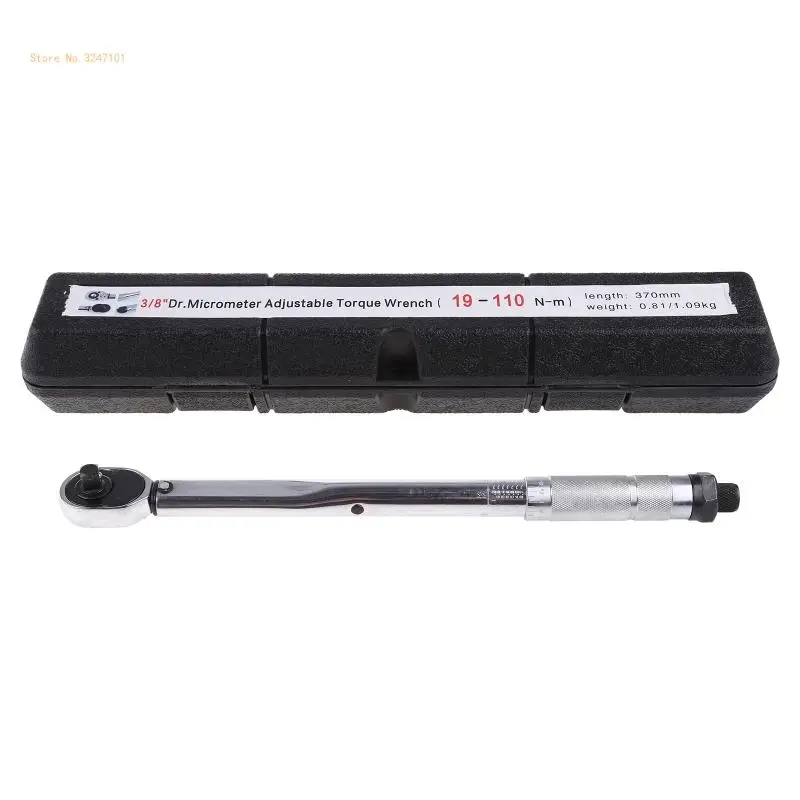 

3/8 Torque Wrench 19-110nm Two-way Accurate Repair Spanner Tool Dropship