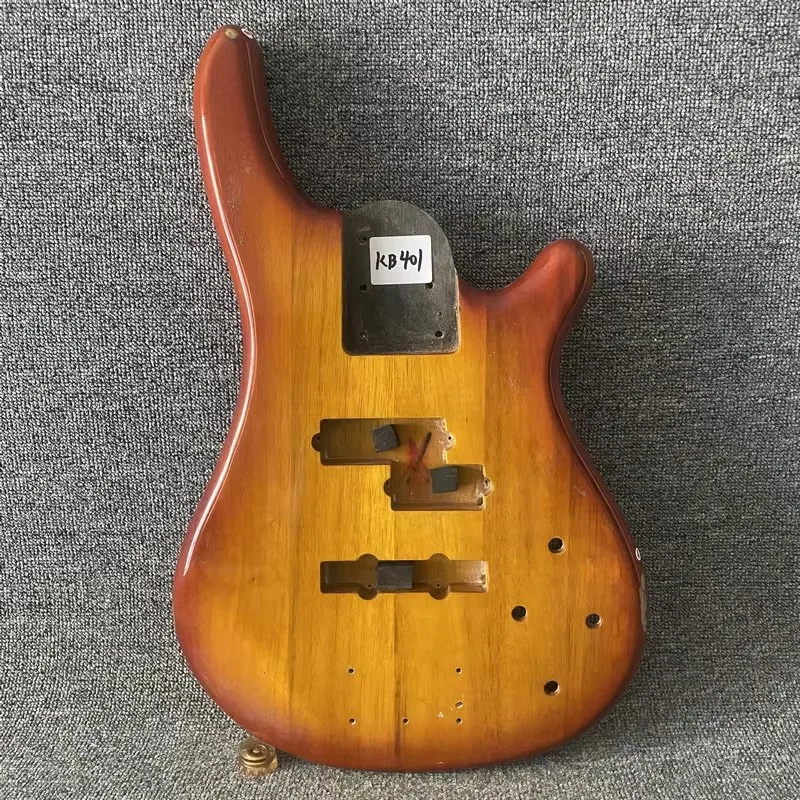 kB401 Active PJ Bass Unfinished Electric Bass Body Cherryburst Color Right Hand Solid Wood Stock Items DIY Guitar Parts - view 4