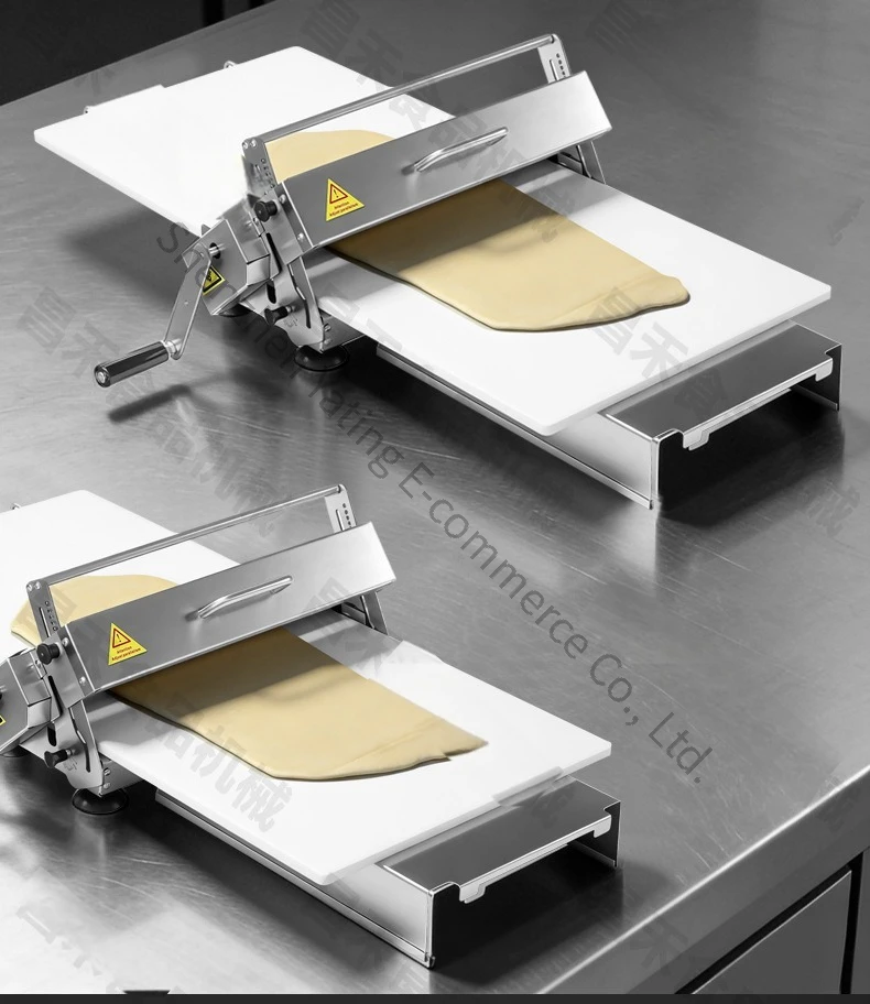 Máquina de hojaldre manual, máquina comercial de hojaldre, máquina para hacer bollos de cuerno de vaca, tartas de huevo, hojaldre, croissants y amasar masa.